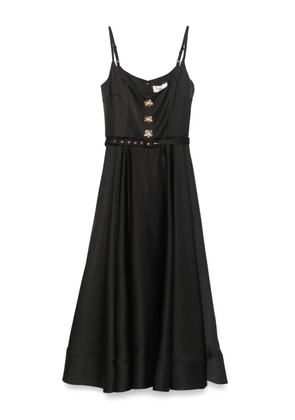 NISSA belted midi dress - Black