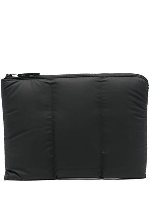 Rains quilted zip laptop bag - Black