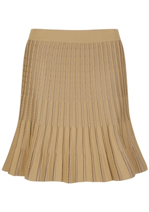 MASTER BUNNY EDITION logo-waistband flared skirt - Brown