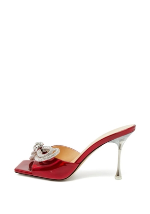 MACH & MACH douvle-bow leather sandals - Red