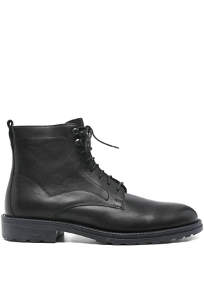 Geox leather biker boots - Black