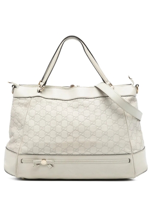Gucci Pre-Owned 2016-2025 Guccissima Mayfair satchel - White