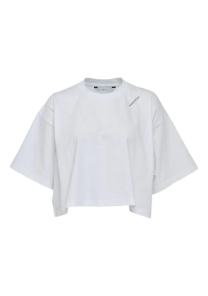 pushBUTTON backpack-print T-shirt - White