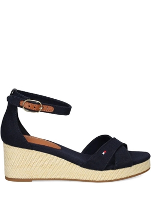Tommy Hilfiger 60mm crossover-strap wedge espadrilles - Blue