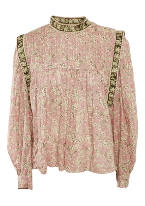 MARANT ÉTOILE floral-print gathered blouse - Pink