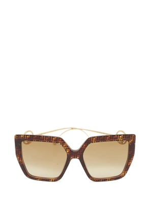 Fendi Pre-Owned FF0410/S square-frame sunglasses - Brown