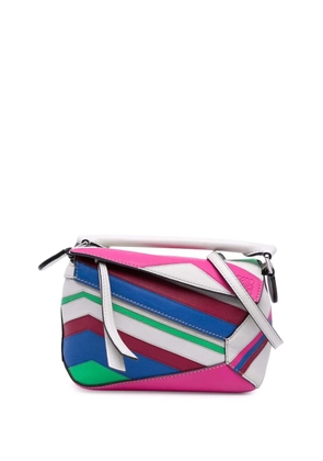 Loewe Pre-Owned 2021 Mini Calfskin Zigzag Puzzle Edge satchel - White