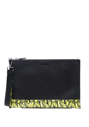 Prada Pre-Owned 2020 Banana-print clutch bag - Black