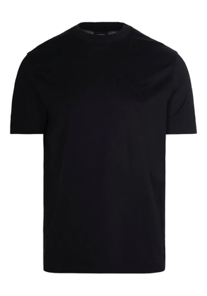 Emporio Armani logo-embossed T-shirt - Black
