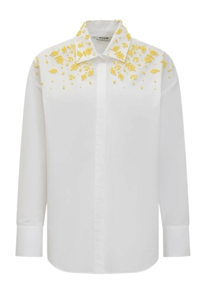 MSGM embroidered shirt - White