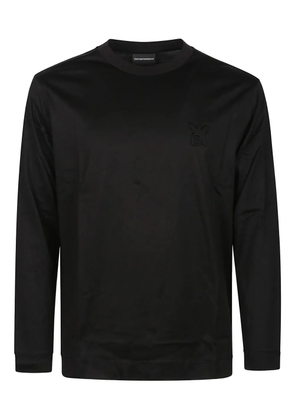 Emporio Armani logo-detail long-sleeve T-shirt - Black