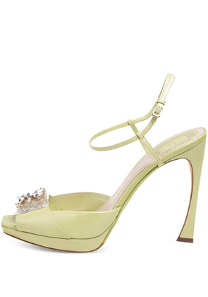 Christian Dior Pre-Owned 120mm Crystal-embellished sandals - Green