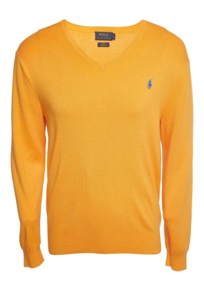 Polo Ralph Lauren Vintage 2024 pre-owned cotton V-neck sweater - Yellow