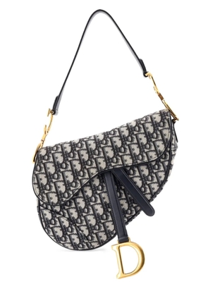 Christian Dior Pre-Owned Saddle Handbag Oblique Canvas Medium shoulder bag - Blue
