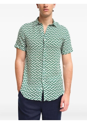 PENINSULA SWIMWEAR geometric-print shirt - Green