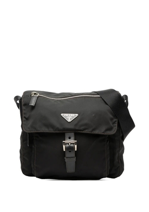 Prada Pre-Owned 2013-2025 Tessuto Zip Buckle Messenger Bag crossbody bag - Black
