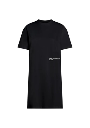Karl Lagerfeld Jeans logo-print mini dress - Black