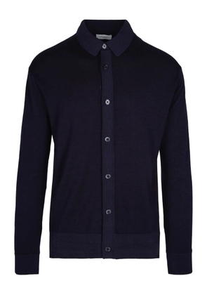 Paolo Pecora button-down wool sweater - Blue