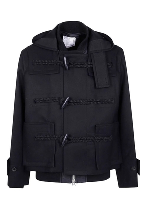 sacai hooded toggle-fastening jacket - Black