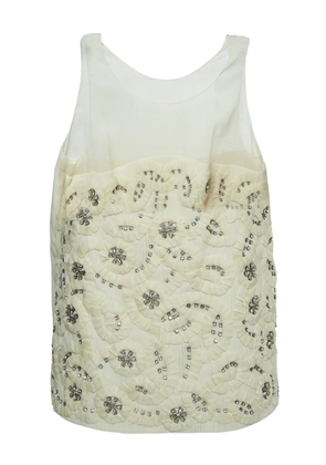 Chloé Pre-Owned crystal-embellished top - Neutrals