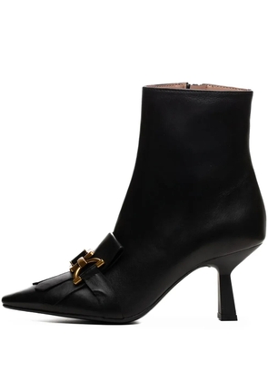 Poche Paris fringe-detailed ankle boots - Black
