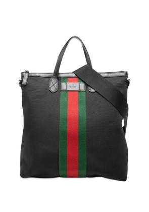 Gucci Pre-Owned 2016-2025 Canvas Techno Web Vertical Zip Tote satchel - Black