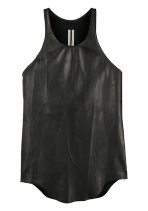 Rick Owens scoop-neck leather tank top - Black