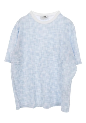 Hermès Pre-Owned 2010s pique cotton T-shirt - Blue