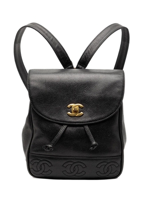 CHANEL Pre-Owned 1994-1996 Caviar Triple CC backpack - Black