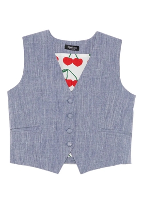 BLAKLACE V-neck vest - Blue