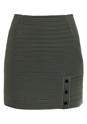 Mugler Vintage striped pencil skirt - Black