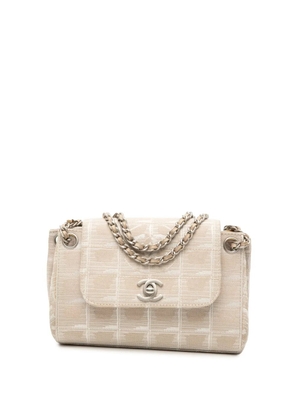 CHANEL Pre-Owned 2002-2003 Mini New Travel Line Nylon Accordion Flap shoulder bag - Brown