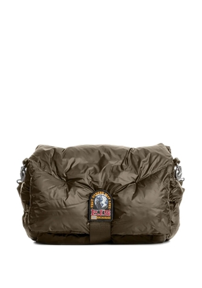 Parajumpers quilted logo-patch shoulder bag - Green