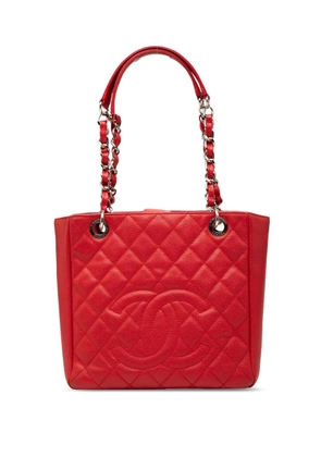 CHANEL Pre-Owned 2013-2014 Caviar Petite Shopping tote bag - Red