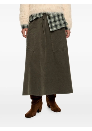 Bimba y Lola drawstring-fastening midi skirt - Green