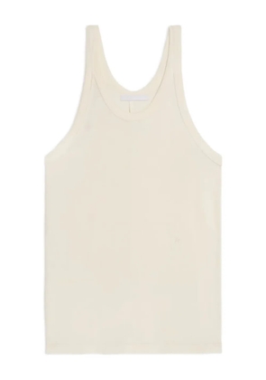 Helmut Lang logo embroidered top - Neutrals