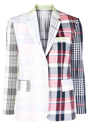 Thom Browne check-pattern cotton blazer - Pink