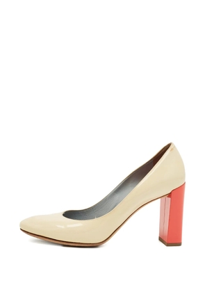 Fendi Pre-Owned Eloise leather block-heel pumps - Neutrals