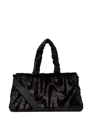 Nike faux-fur tote bag - Black