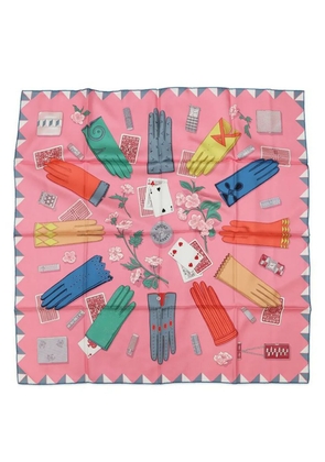 Hermès Pre-Owned 2020-2025 L Heure des Gants Silk Scarf 90 scarves - Multicolour