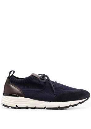 Scarosso knitted-upper suede sneakers - Blue