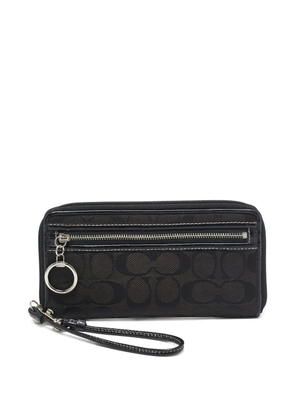 Coach Vintage logo-printed zip-around wallet - Black