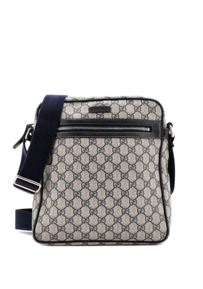 Gucci Pre-Owned Front Zip Messenger GG Coated Canvas Medium crossbody bag - Blue