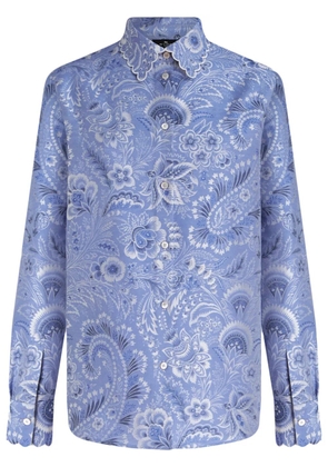 ETRO paisley-print poplin shirt - Blue