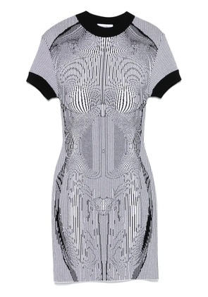 Jean Paul Gaultier anatomy-intarsia mini dress - Black