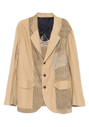 Ziggy Chen striped blazer - Brown