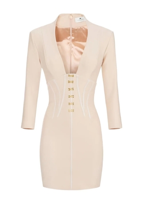 Elisabetta Franchi corset-detailed mini dress - Pink