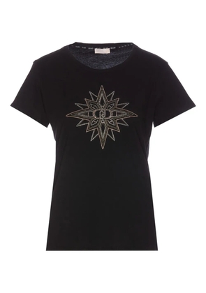 LIU JO star-embellished crew-neck T-shirt - Black