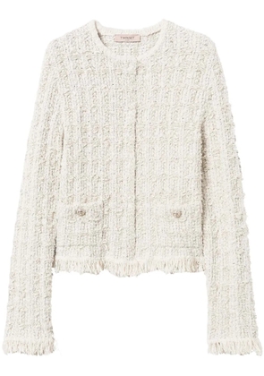 TWINSET tweed lurex jacket - Neutrals