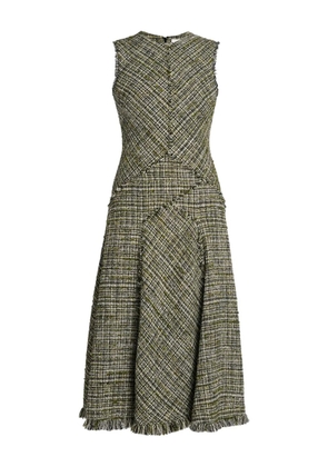 ERDEM tweed sleeveless midi dress - Green